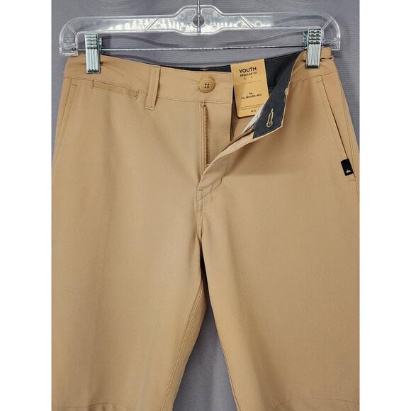 Quiksilver Shorts Boys 12 Khaki Amphibian Hybrid Walkshorts 4-Way Stretch Youth - Picture 14 of 16